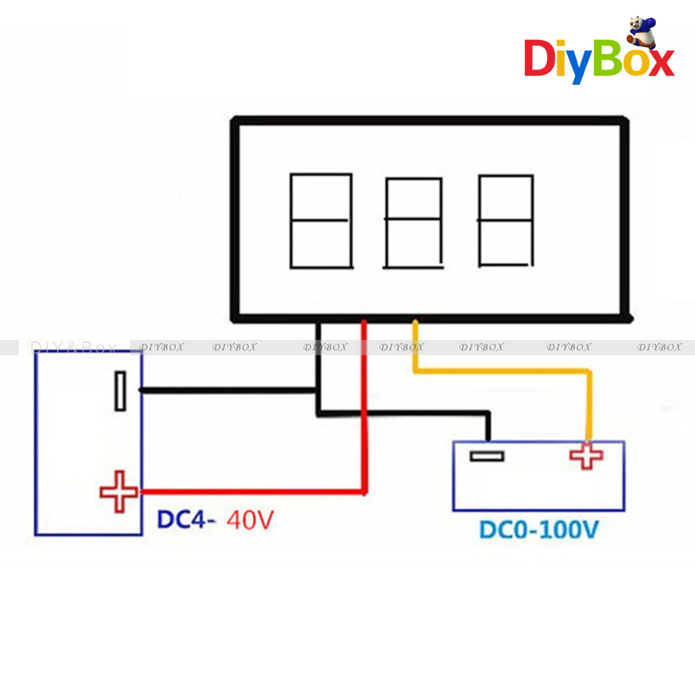 0.28" 2.50~30V Voltmeter Voltage Meter LED Display Panel Red/Blue/Yellow/Green