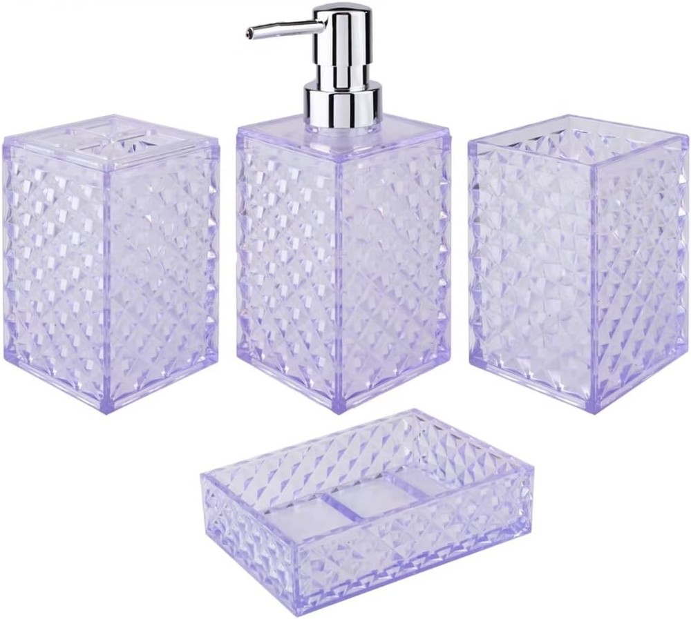 Bathroom Accory Set, Plastic Bathroom Set Include Soap Dispenser, Soap
