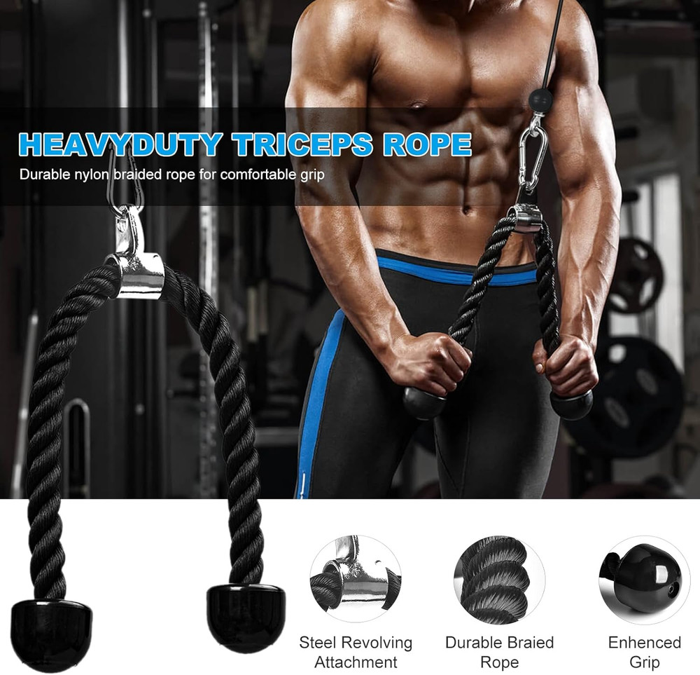 Wall Mounted Pulley System, Low Cable Machine Pulley System for LAT Pulldown, Bi