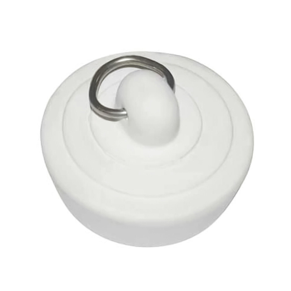 Ace Basin/Bath Stopper, 1Inch White Solid Rubber Sink Stopper, 40173