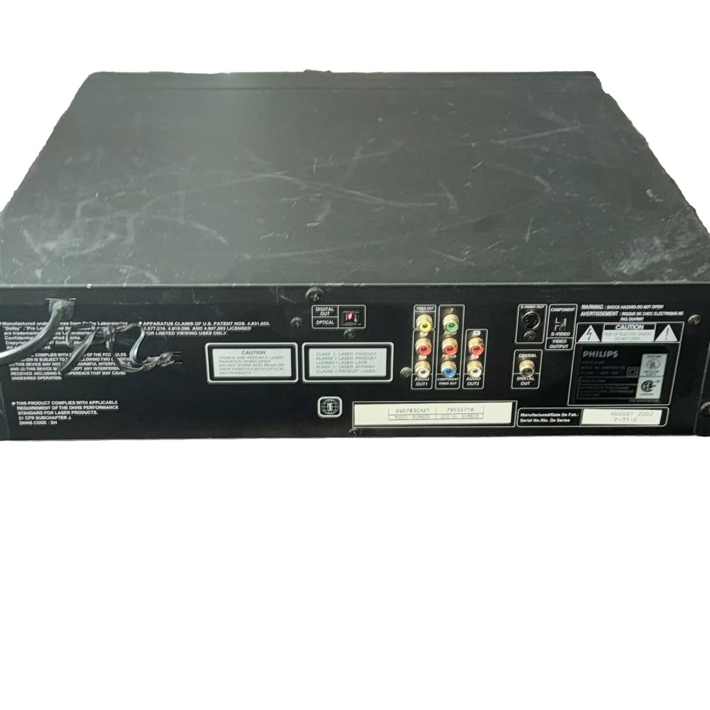 Phillips Dvd Cd 782c 5 Disc Changer Tested Working Great! No Remote