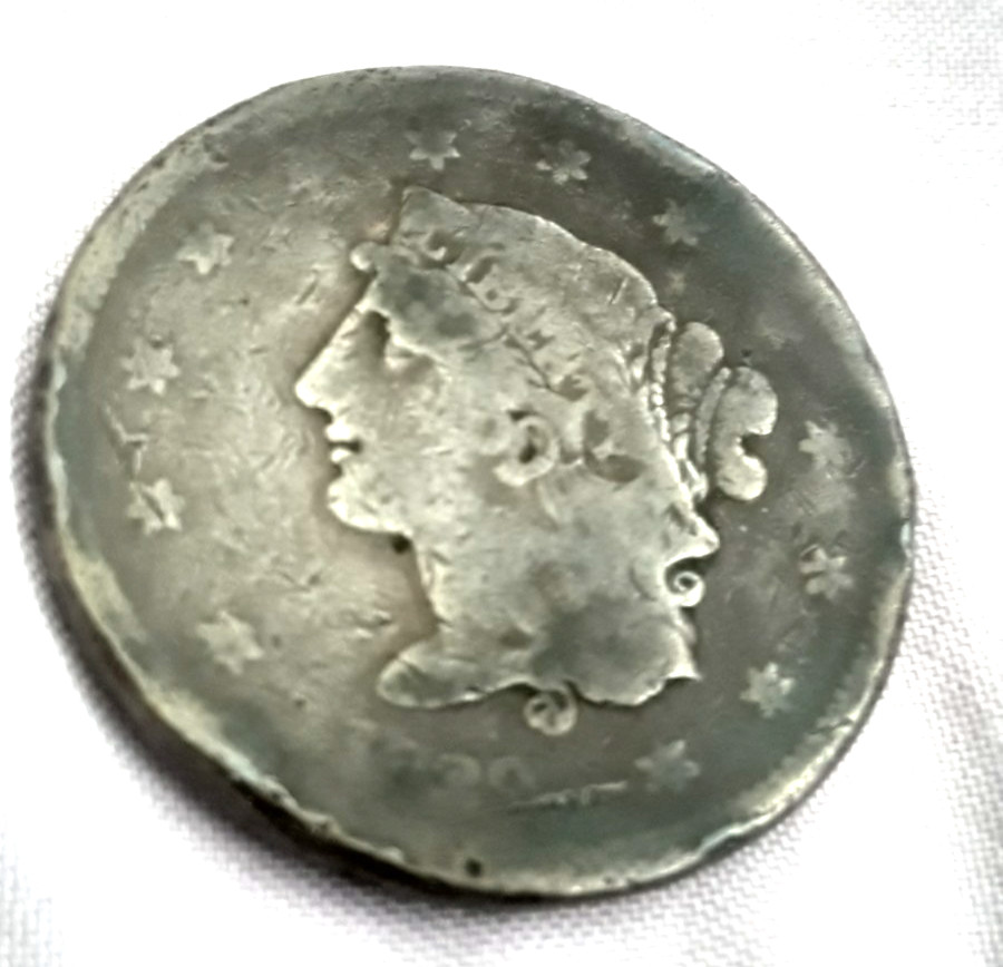 1839 Head Large Cent Booby Head