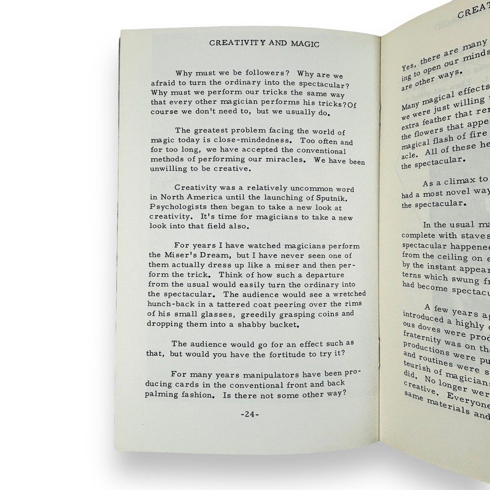 1969 Dean Speaks Dicky Dean Magic Stage Performance Techniques Tips Philosophy
