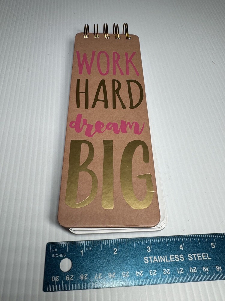 Work Hard Dream Big Note Book List Taking Size