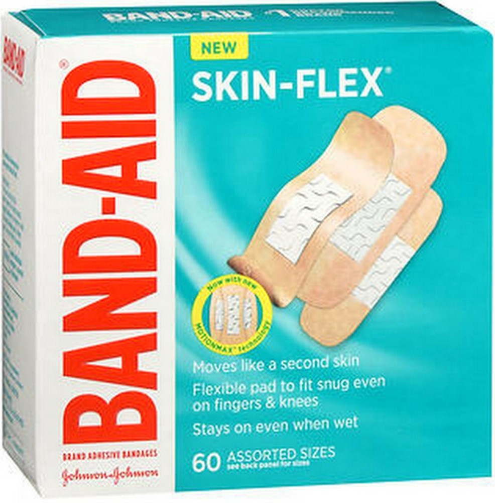 BAND-AID Bandages SKIN FLEX Assorted 60 ct