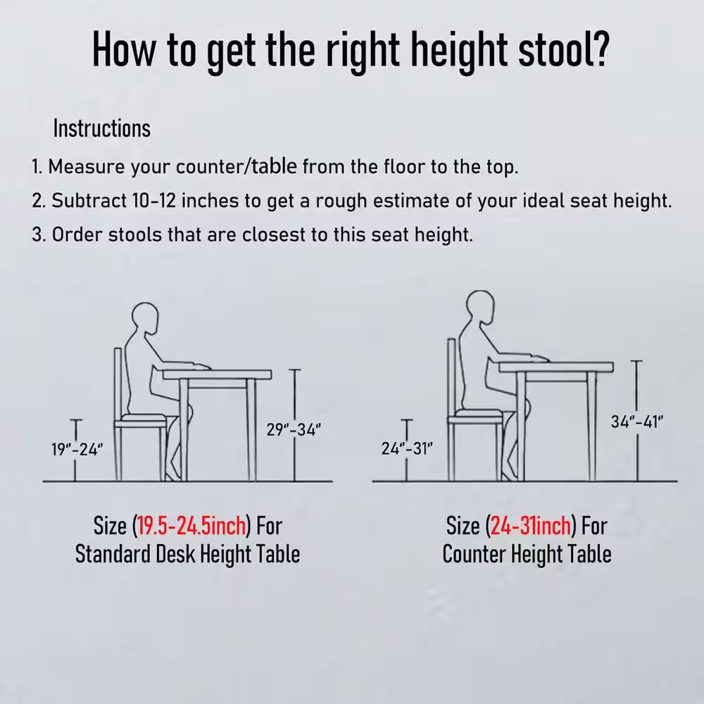 Lockable Adjustable Stool with Back Footrest Ergonomic Hydraulic Rolling, Black
