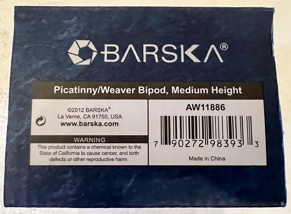 Picatinny/Weaver Bipod, Medium Height