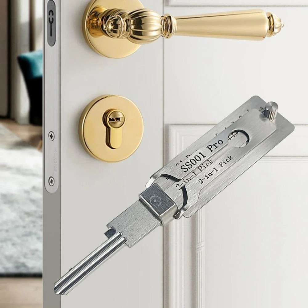 Hook And Pickup Tool Kit 2 In 1 Portable Lock Picking Set Ergonomic Handle