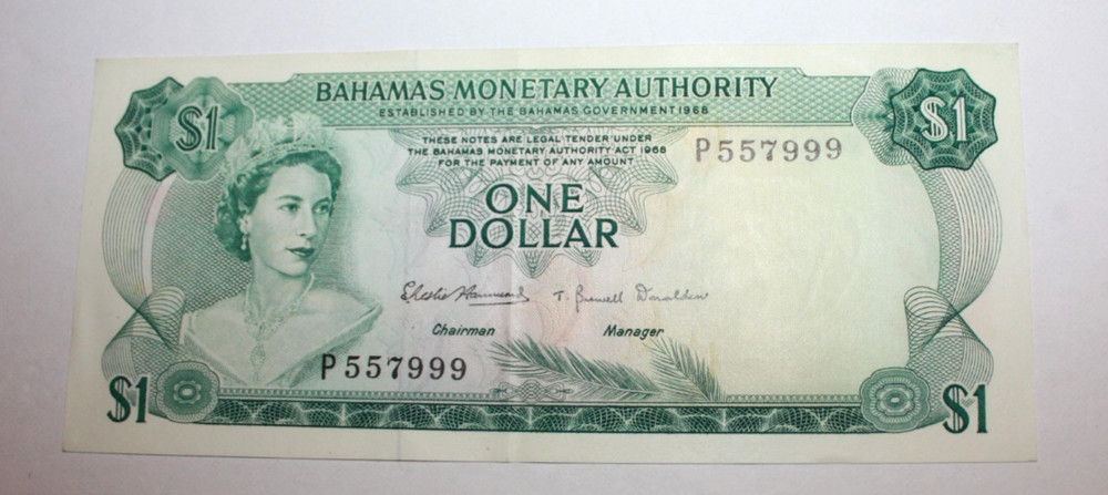 1968 $1 Bahamas Note