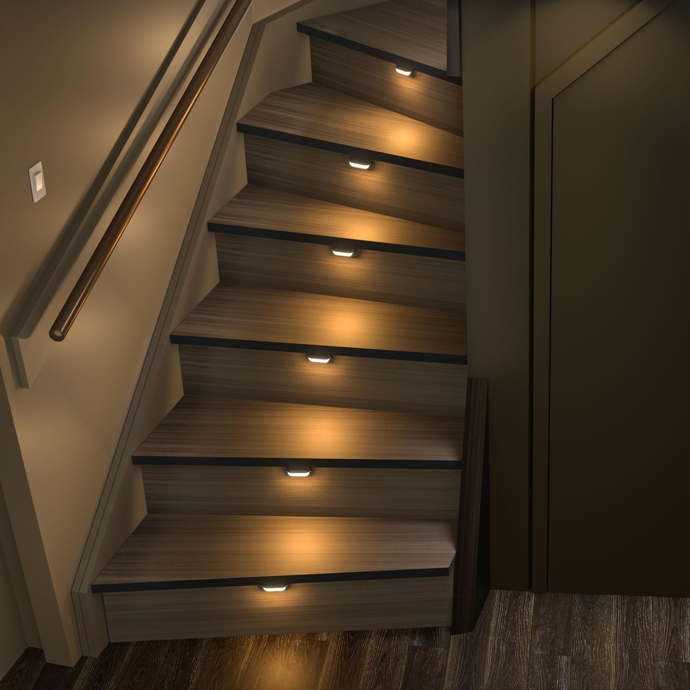 Motion-Triggered LED Stair Lighting Kit SSL-0516-B, Dimmable Delay Lights Off...