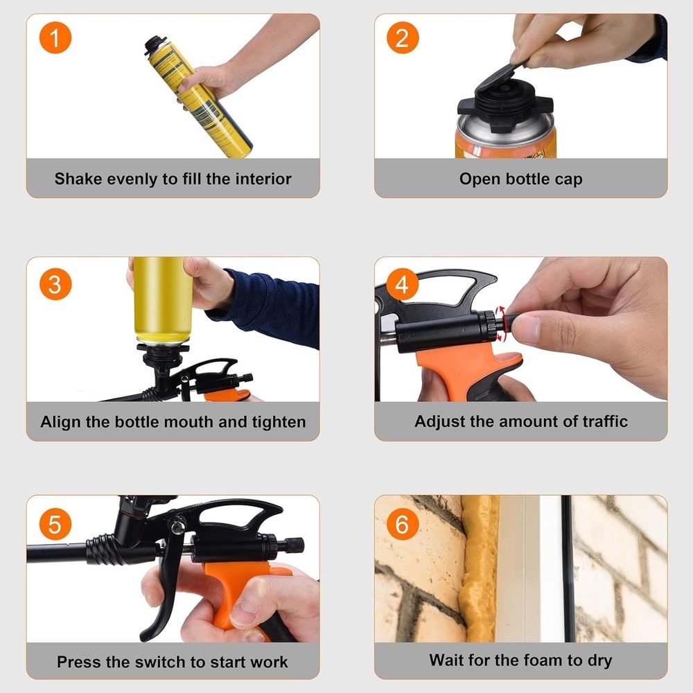Precision Control Foam Gun with Easy Clean Features for Efficient Insulation