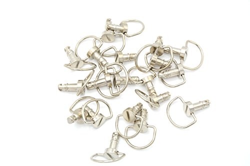 Quick Release D-Ring Race Fasteners Chrome Silver (10 Pack) 17mm Sliver