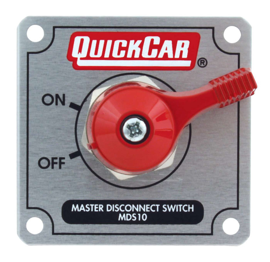 QuickCar 55-021 Battery Disconnect Switch - 125 Amp Continuous With Silver Panel