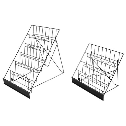 2 Set Wire Display Rack 4 And 6 Tiered Book Display Stand For Library Office