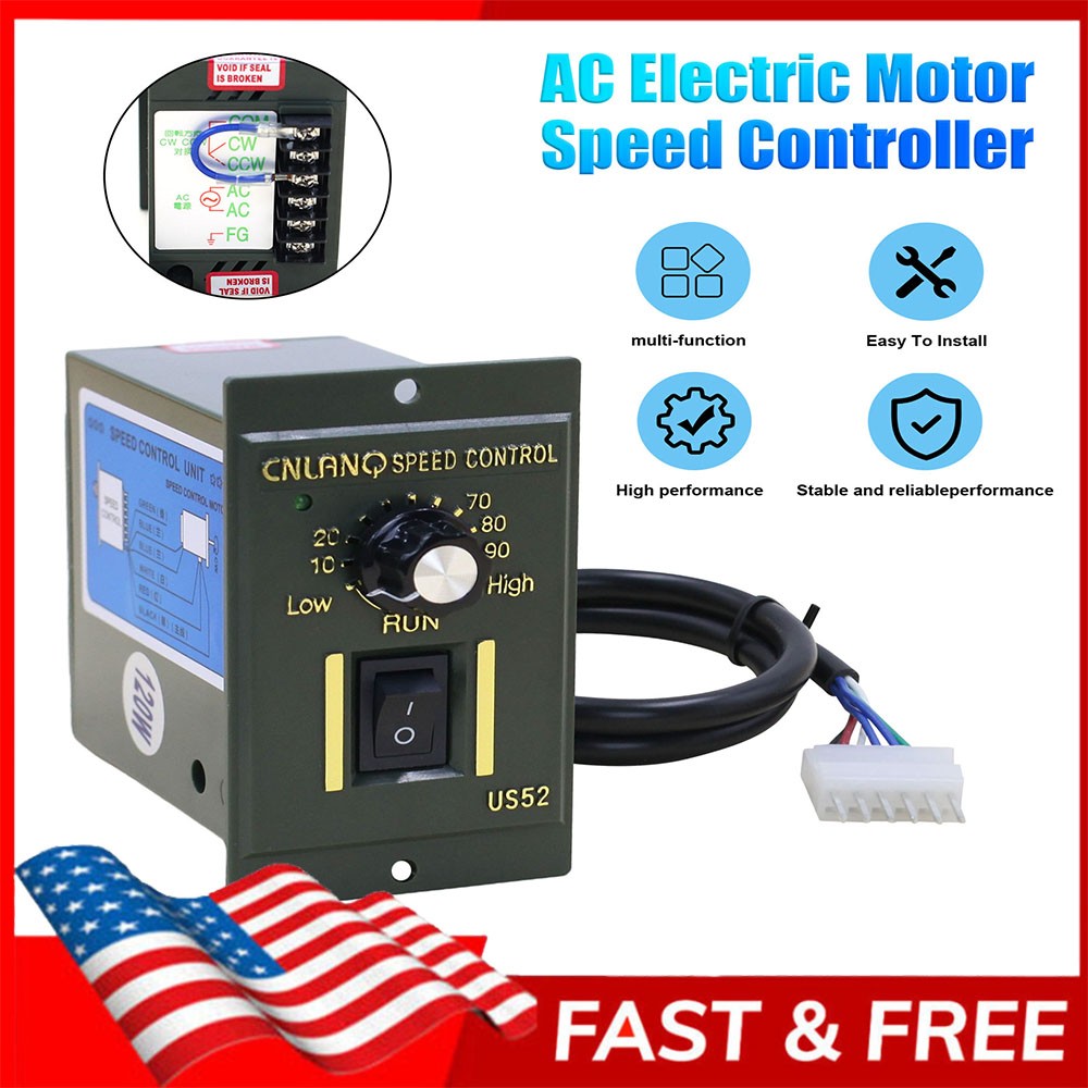 AC 110V 120W Electric Motor Speed Controller Reversible Switch Regulator Switch