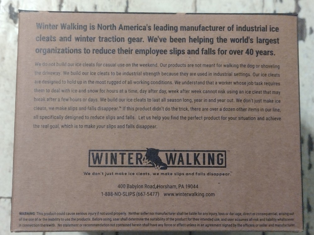 Winter Walking Heel-grips Ice Cleats.. Large