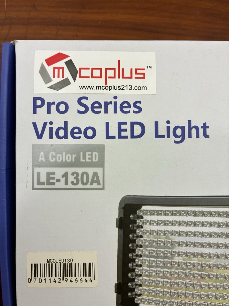 MCOPLUS Pro Series LED Video Light LE‑130A Portable Camera Panel