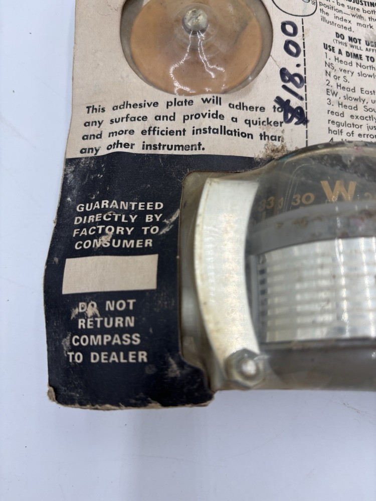 1950s Illuminated Air Way Compass Model 595-L. NOS