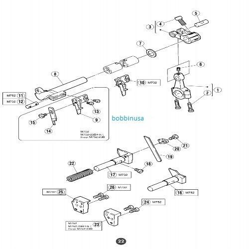 Upper and Lower Knife Juki Overlock Sewing Machine MO-6814
