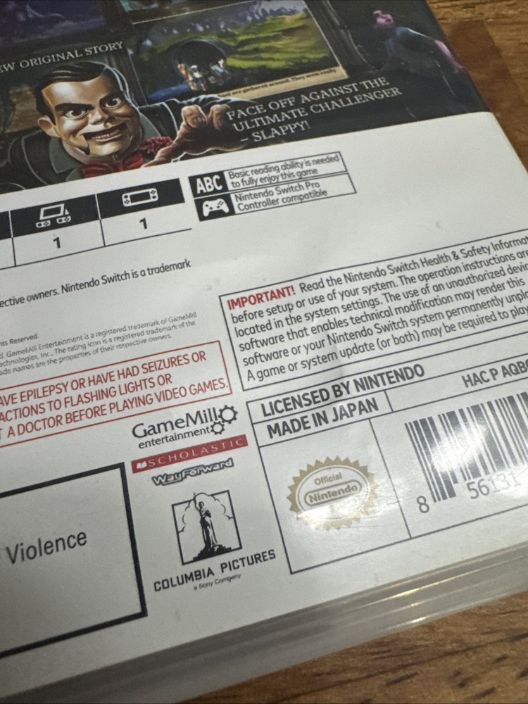 CASE ONLY NO GAME: Goosebumps (Nintendo Switch) PLEASE READ!!