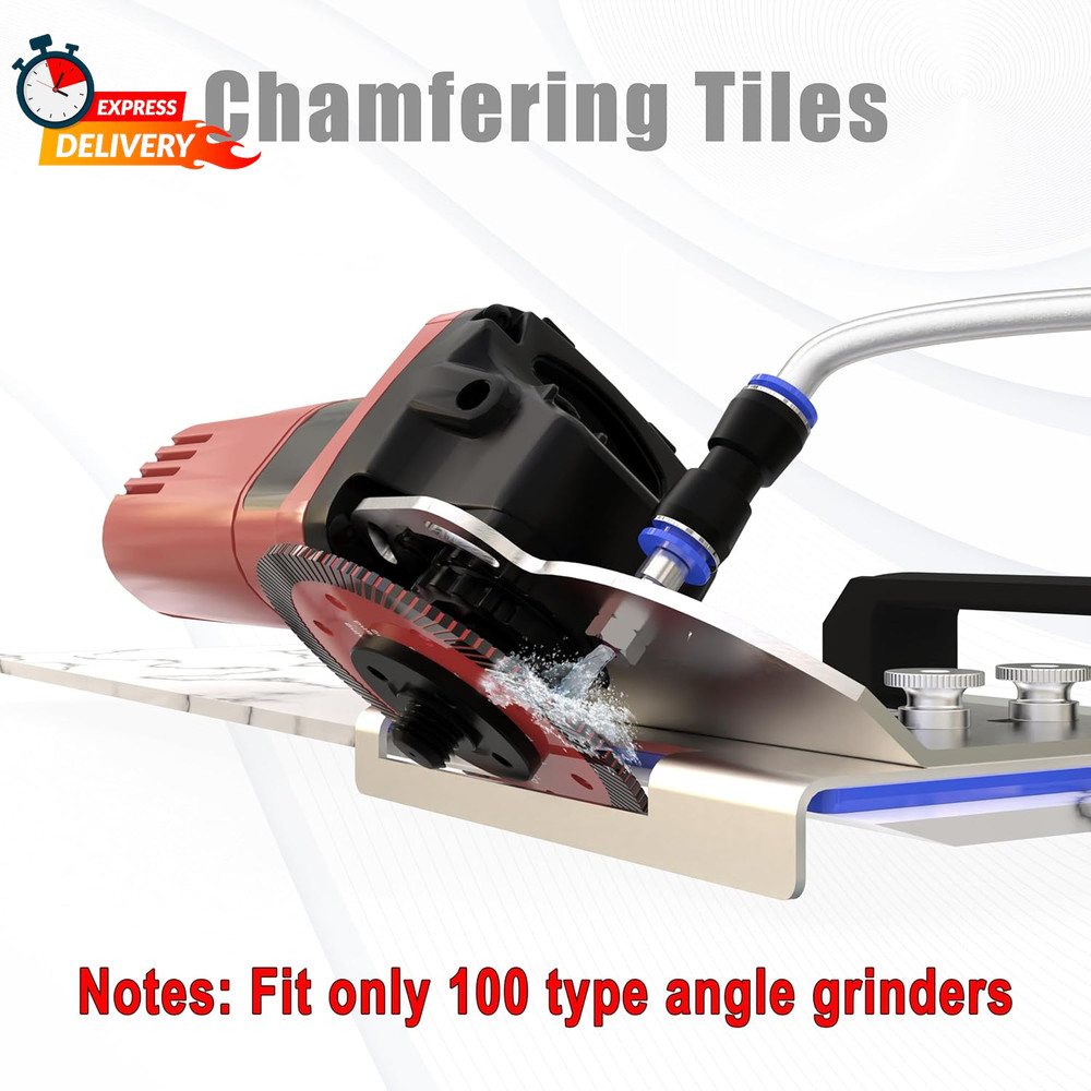 45 Degree Tile Chamfering Tool, Angle Grinder Stand for 45° Tile Cutting, Tile C