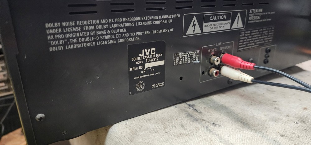 JVC TD-W317 DOUBLE CASSETTE DECK *SERVICED*