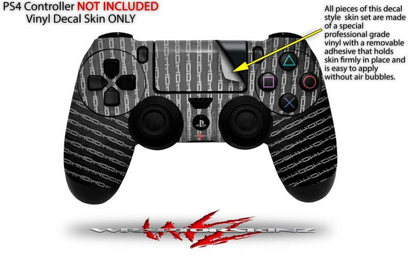 Skin for Sony PS4 Controller Binary Rain White