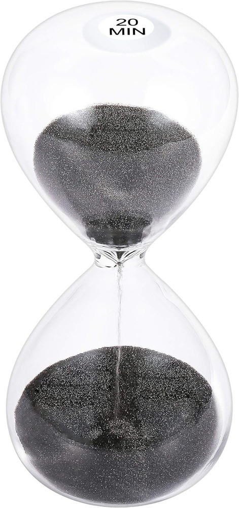 20 Minute Sand Timer Black Decorative Hourglass