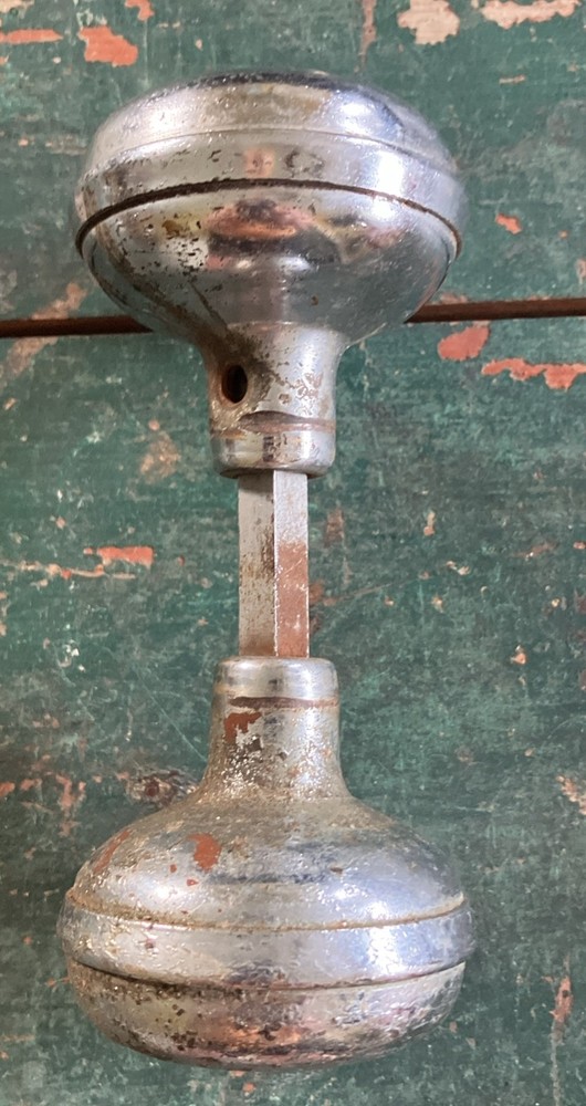 Vintage Door Knob Nickel Plated Solid Brass