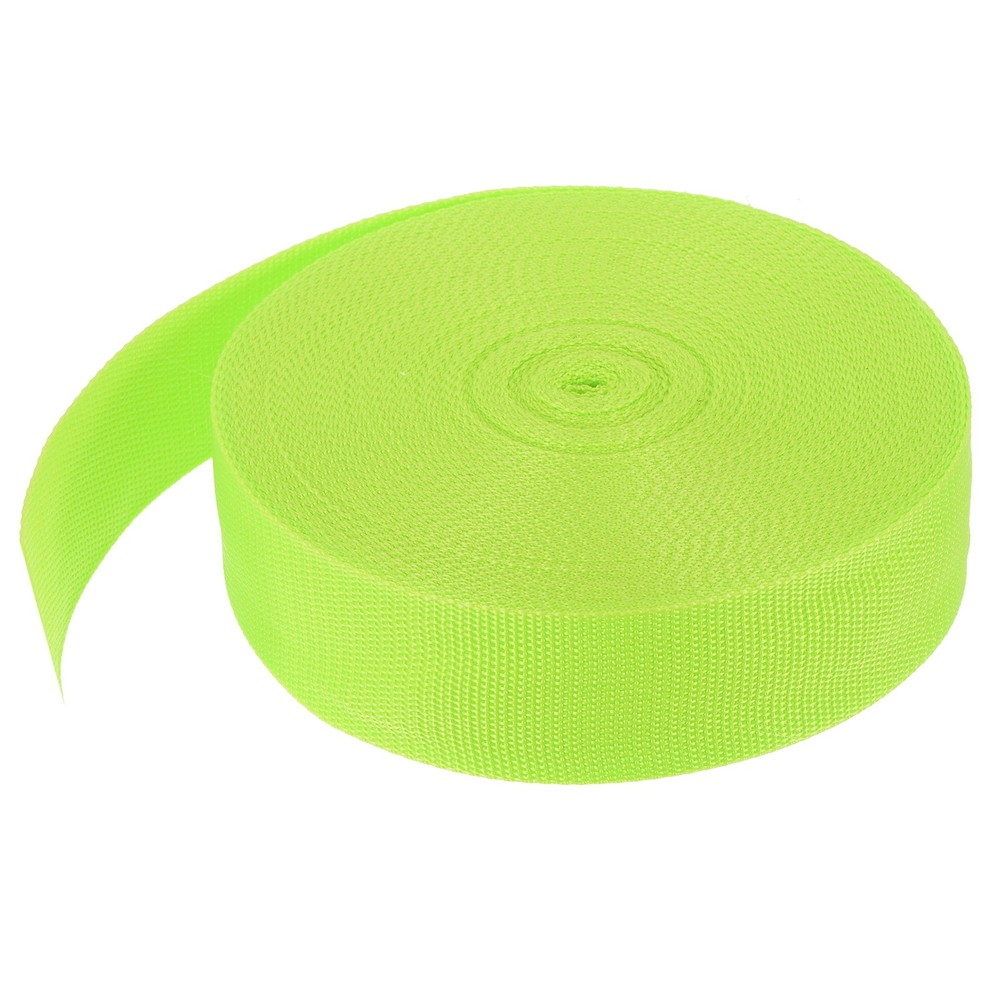 Lightweight Polypropylene Webbing Strap 2" 25 Yard Band Yellowish Green