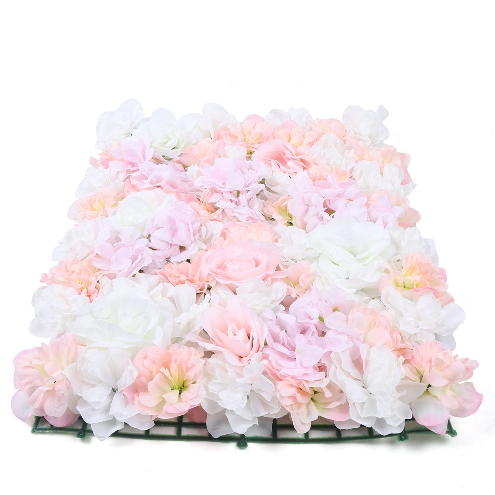 12* Artificial Flower Wall Panel Hydrangea Rose Photo Wall Wedding Home Decor US