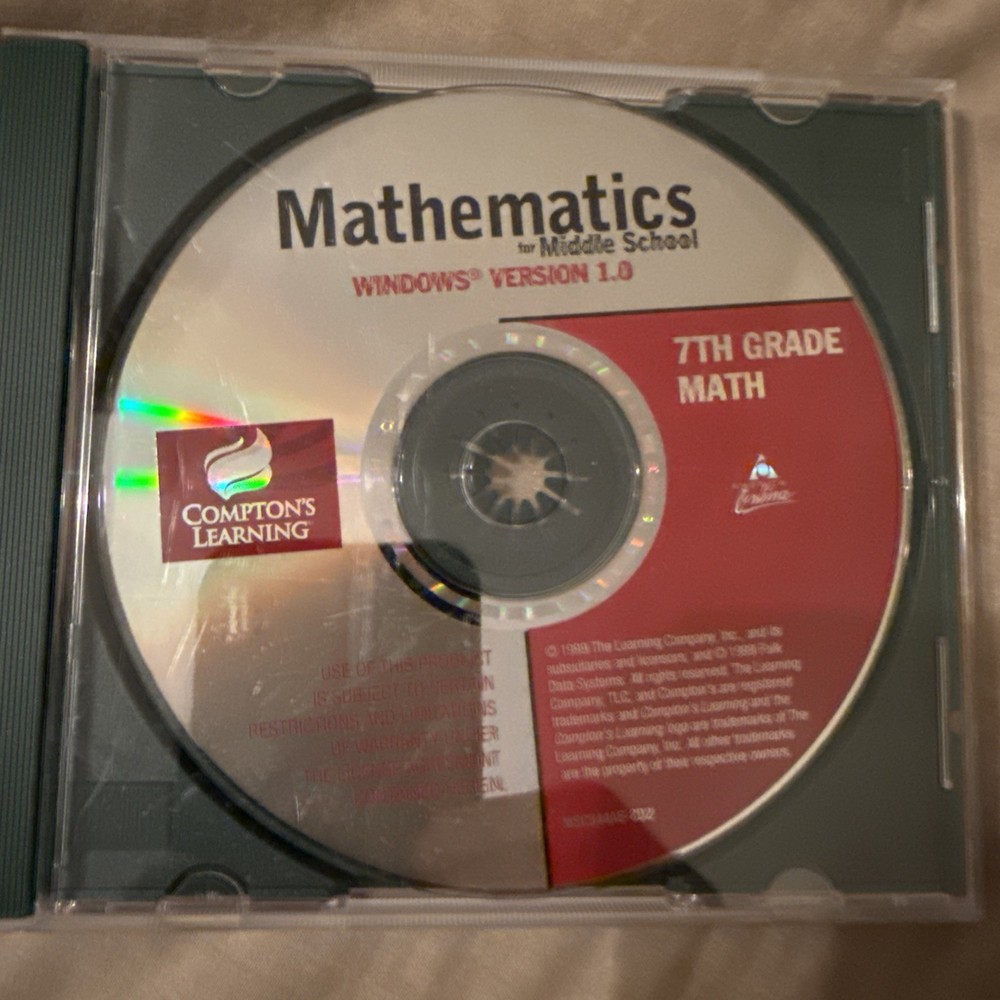 Compton’s Learning 7th Grade Math Middle School 1999