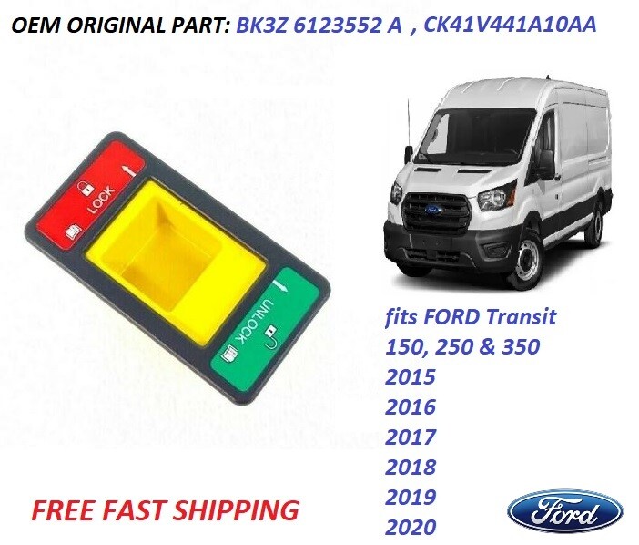 2015-2020 FORD TRANSIT REAR CARGO DOOR LOCK LATCH SWITCH RELEASE LEVER SWING