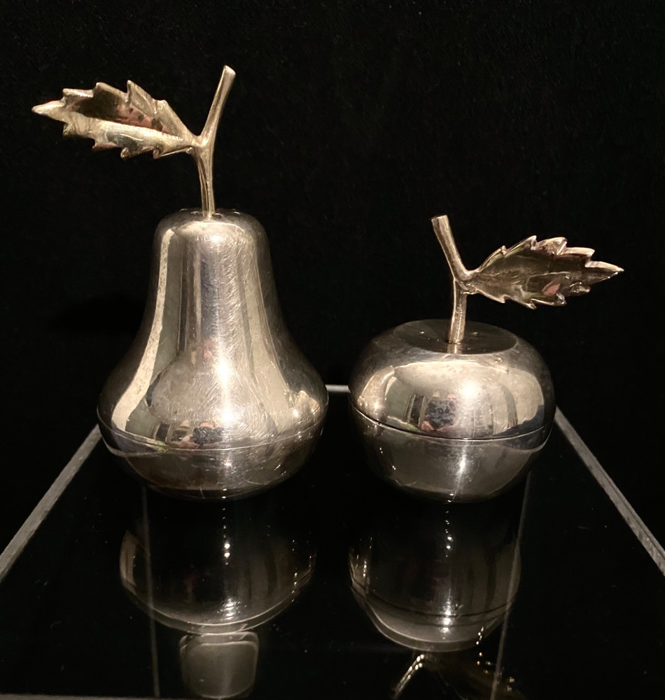 Mid Century Gorgeous Silver Plated Indian Condiment Set