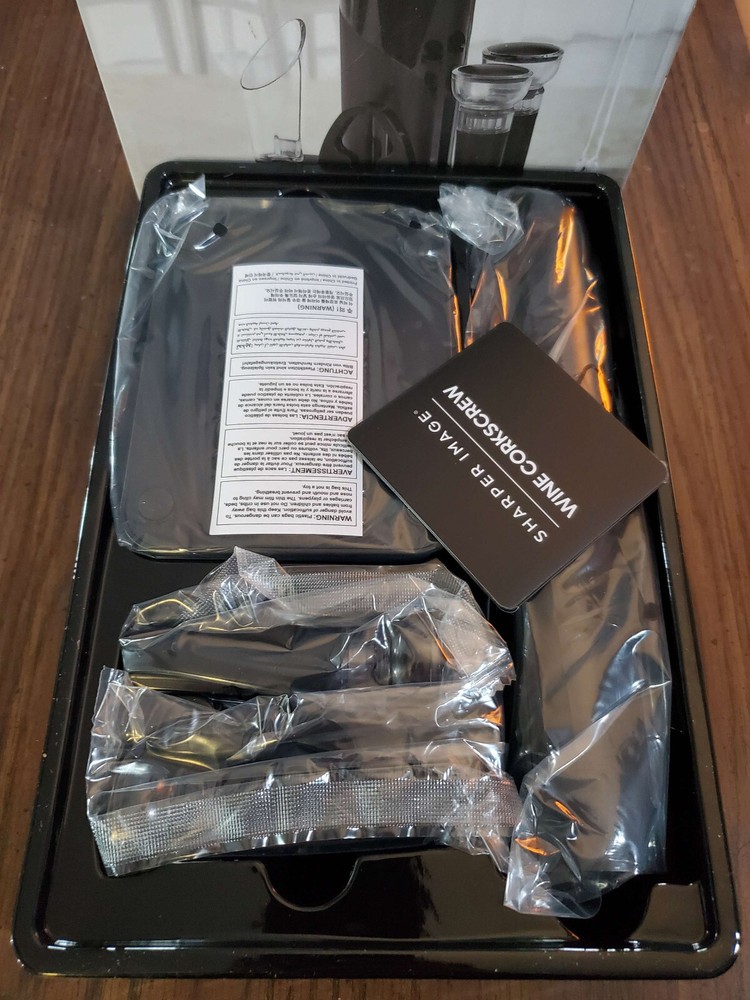 Sharper Image Automatic Wine Opener With Foil Cutter and Storage Base