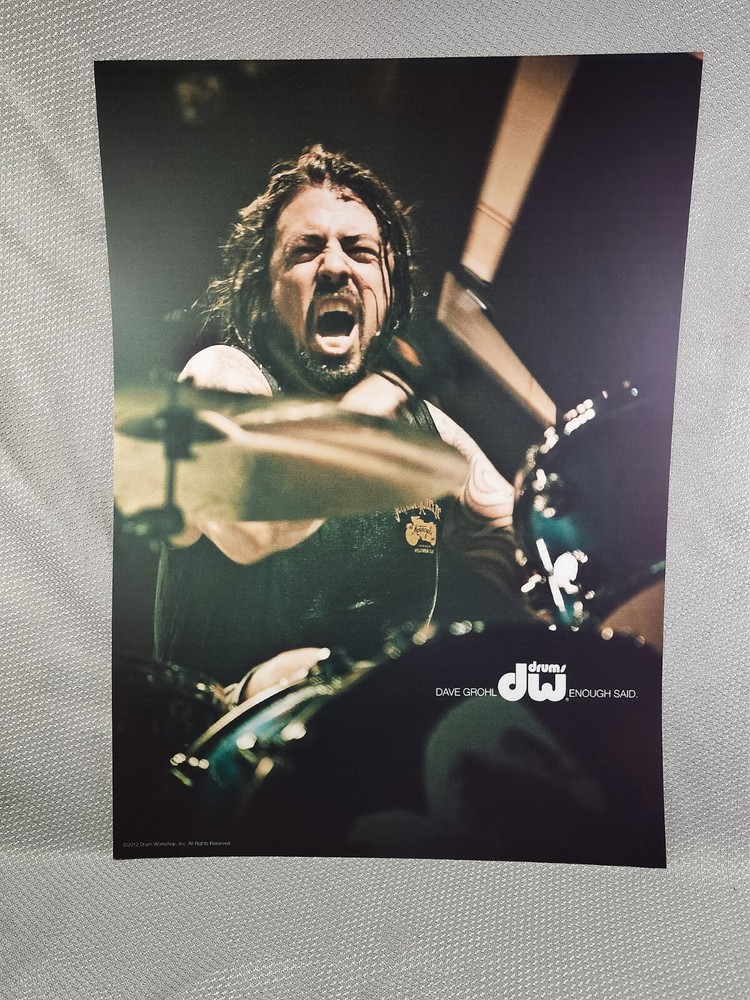 Foo Fighters Dave Grohl DW Drums Promo Poster