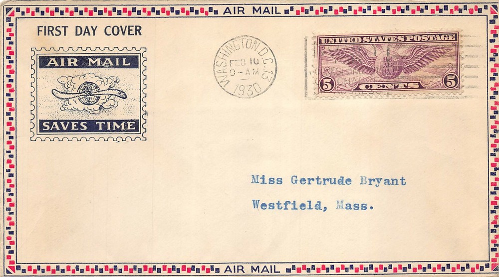 C12 5c Winged Globe A.C. Roessler cachet in navy. [20535]
