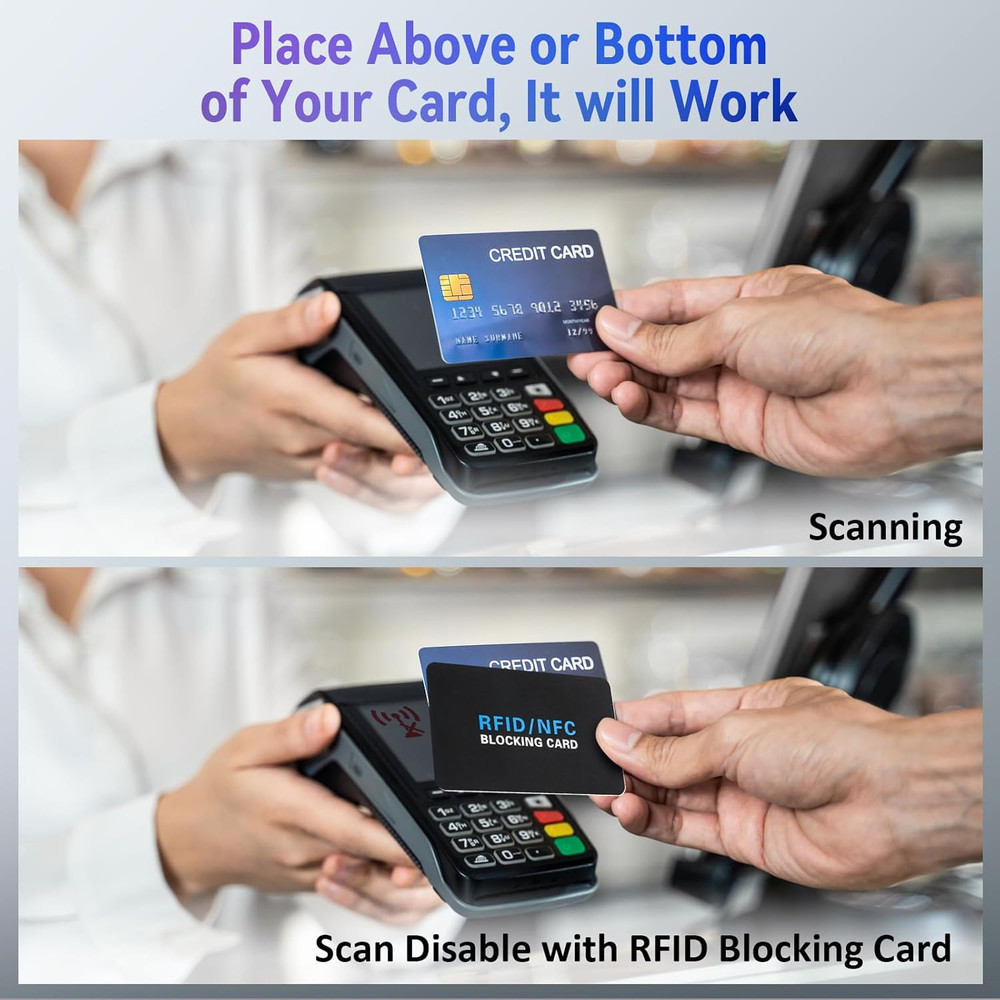RFID Blocking Card 5 Pack Wallet Protector for Debit Credit Passport NFC