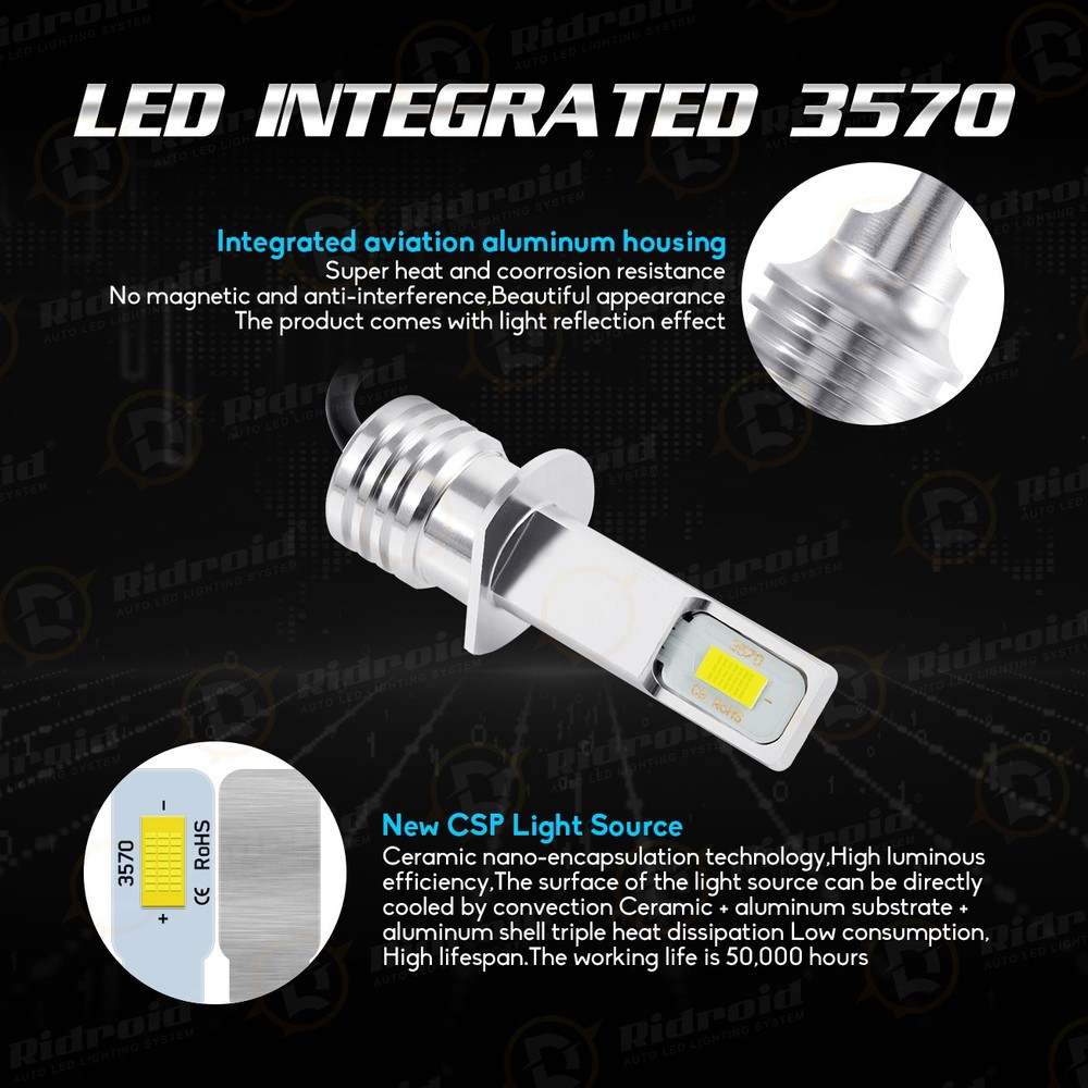 4x H1 LED Headlight Bulbs Conversion Kit High Low Beam Super Bright White 6500K