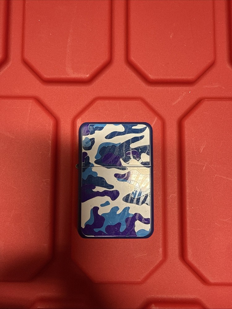 WINDPROOF Lighter NAVY BLUE/PURPLE/BLUE Camo Themed