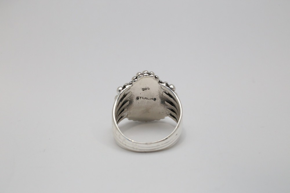 Sterling Silver Turquoise Ring, Size 9.5 - 10.6g