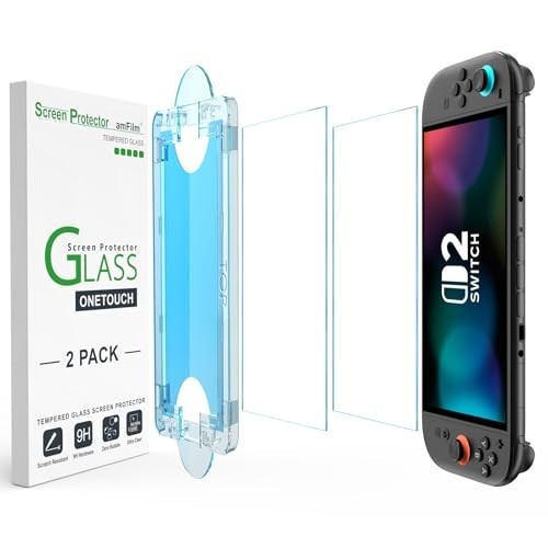2 Pack Tempered Glass Screen Protector for Nintendo Switch 7.9'' - Easy Install,