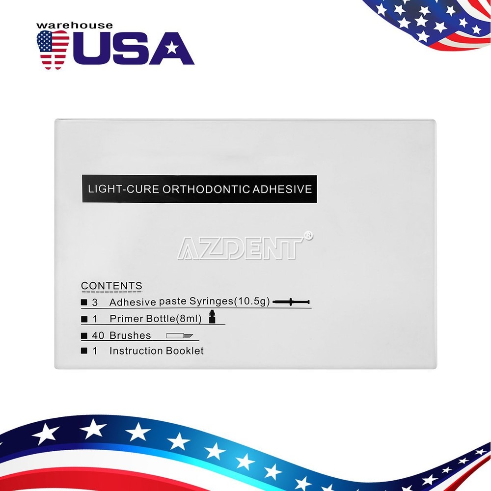 Dental orthodontic bonding Bracket Light cure adhesive direct bonding system