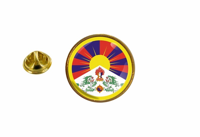 Tibet Round Badge Pin