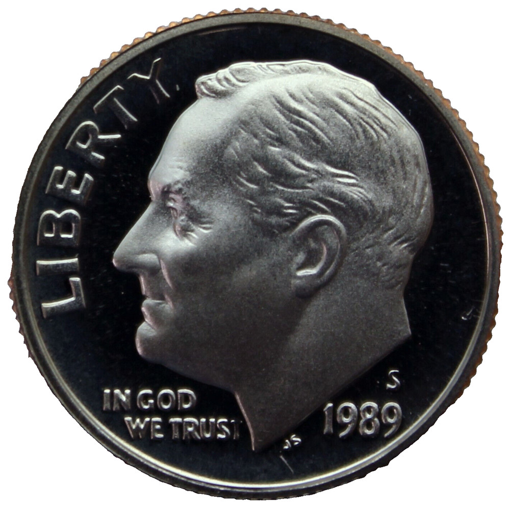 1989-S Proof Roosevelt Dime