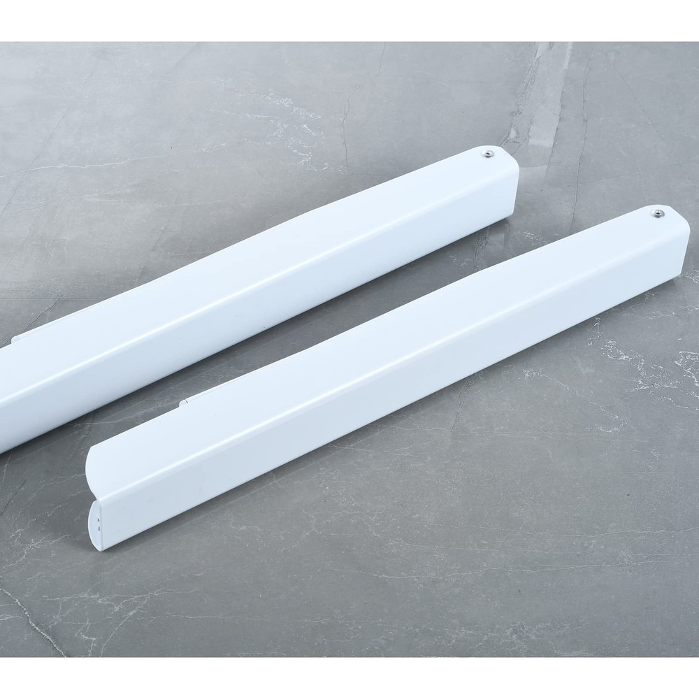 White Retractable Clothes Rack 2 Pack - Wall Mounted Folding Clothes Hanger D...