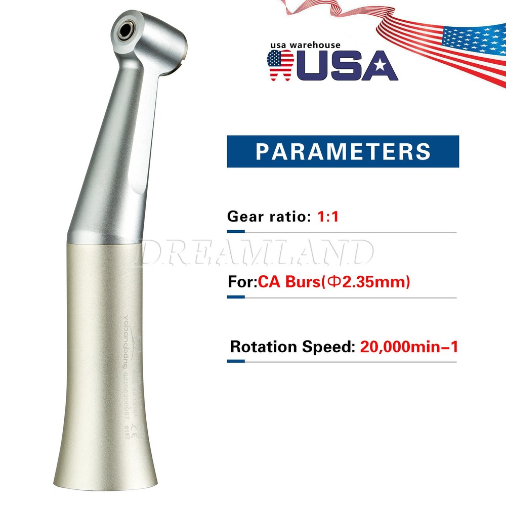 Dental Slow Low Speed Handpiece Contra Angle Push Button