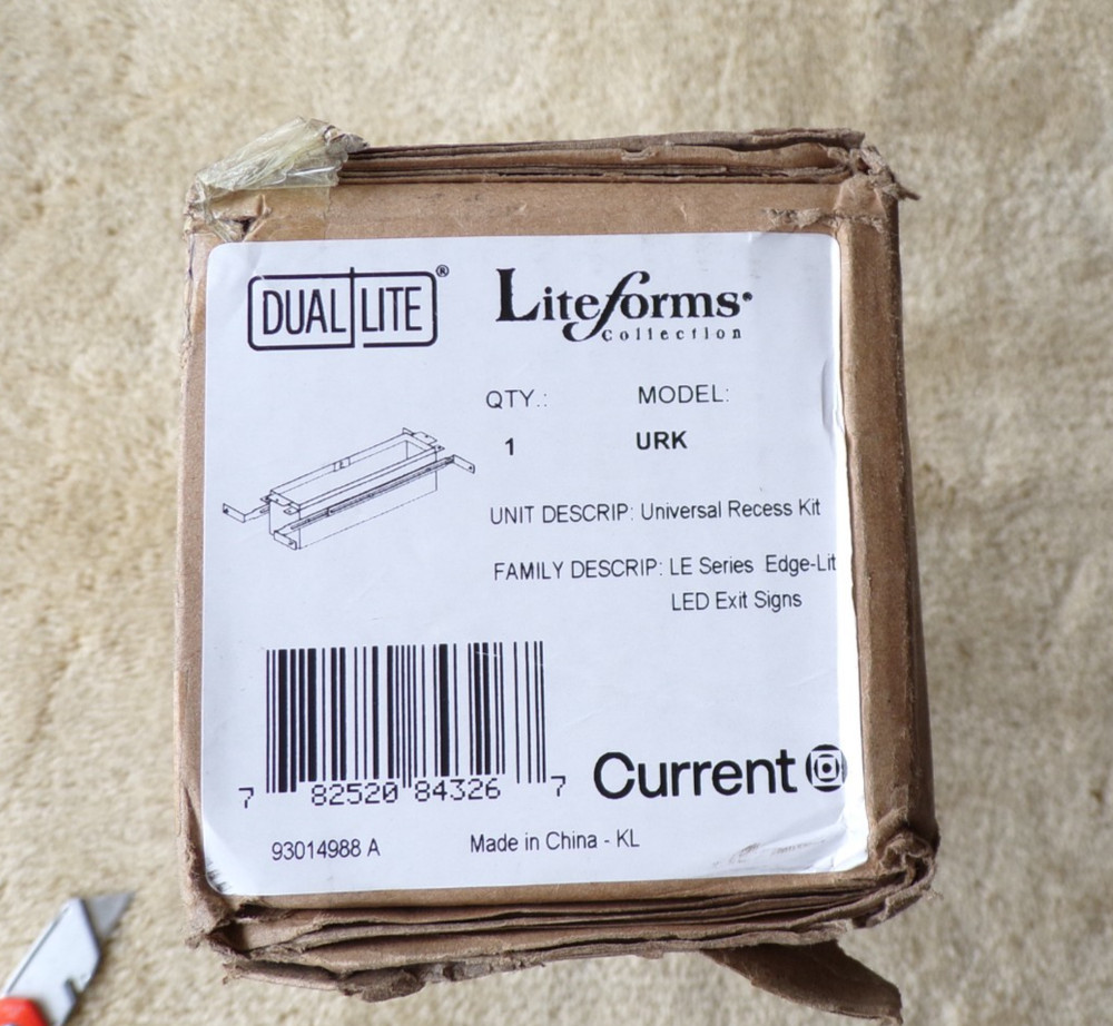 Hubbell Dual Lite Liteforms Universal Exit Light Mounting Kit Model URK @hS