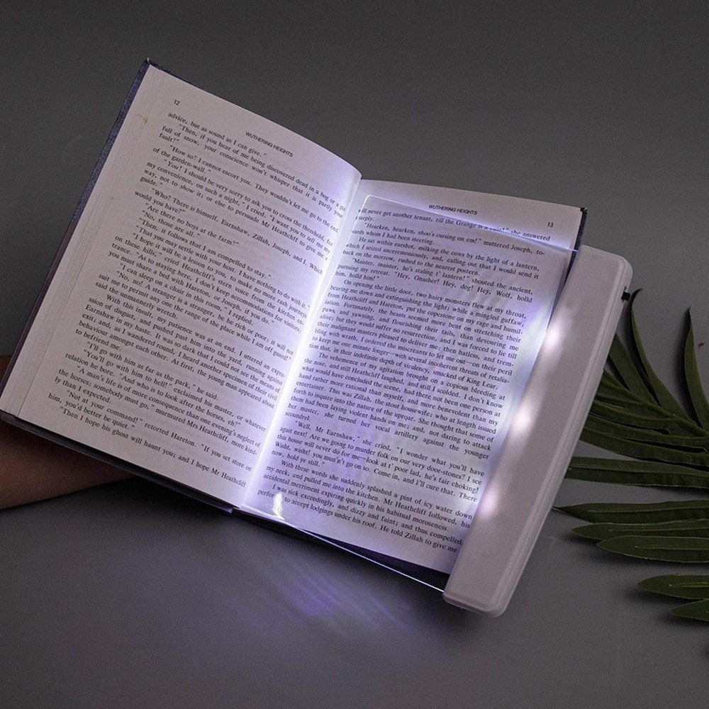 Flat LED Book Light Full Page Reading Light Panel for Night Reading