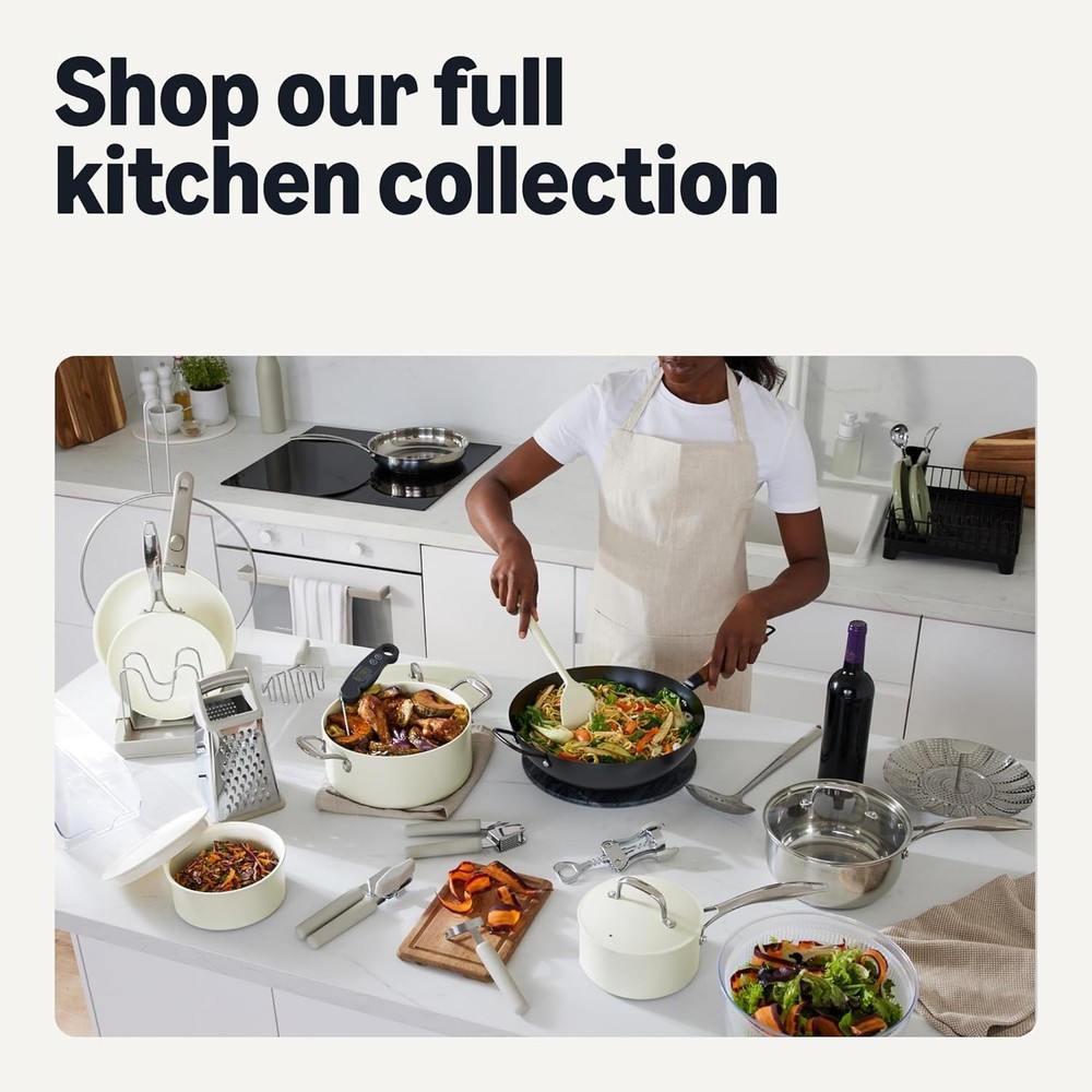 Ceramic Nonstick Pots and Pans Set with Detachable handle11-Piece Stackable set